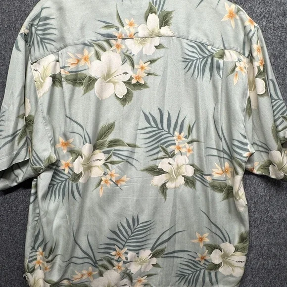 TOMMY BAHAMA HAWAIIAN SHIRT XL SILK CAMP FLORAL - Picture 7 of 10
